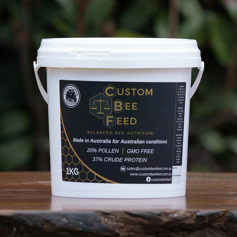 Custom Bee Feed - premium Australian honey bee feed 1kg bucket