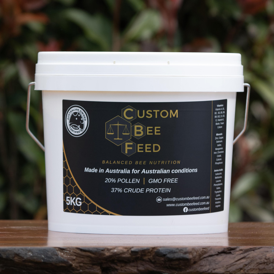 Custom Bee Feed - premium Australian honey bee feed 5kg bucket
